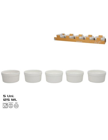 RAMEKIN X5 YURENA 125ML 8X8X4,2CM BLANCO