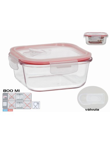 FIAMBRERA TOKIO VALVULA 800ML CUADRADA