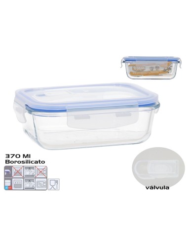 FIAMBRERA BOROSILICATO OSLO VALVULA 370ML RECTANGU