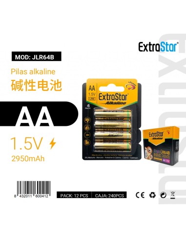 PILAS (EXTRASTAR) ALCA LR6 BLI 4PZ 1.5V CJ240