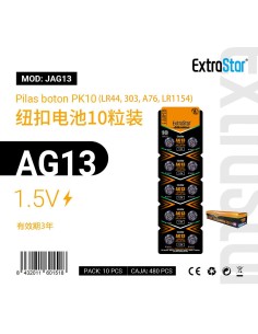 PILAS BOTON(EXTRASTAR) EXP:10 BLI LR44/357 CJ480