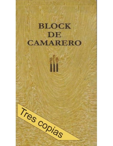 BLOCK DE CAMARERO-TRES COPIAS