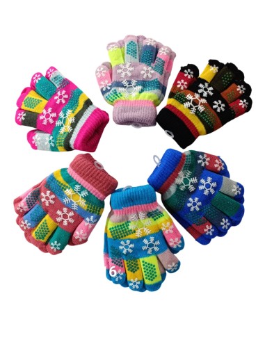 GUANTE COPOS NIÑOS COLORES SURT
