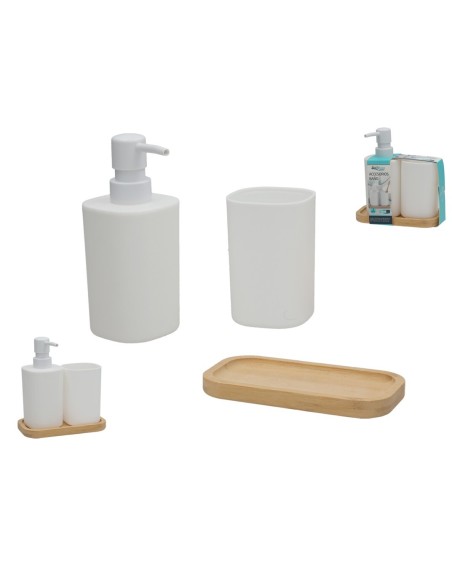 SET 2 ACCESORIOS BAÑO 7X10CM BLANCO
