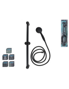 CONJUNTO DUCHA 5 FUNC. C/MANGUERA Y SOPORTE 2M NEG