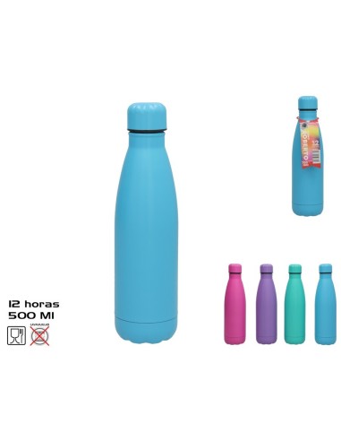 TERMO 12H ACERO INOX ROBERTO 500ML 4 SURT