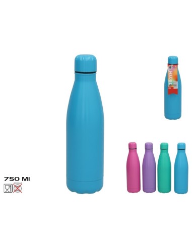 BOTELLA AGUA ACERO INOX MAURI 500ML 4 SURT