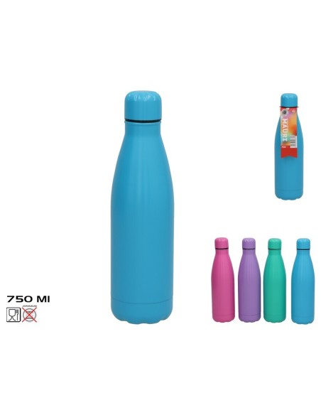 BOTELLA AGUA ACERO INOX MAURI 500ML 4 SURT