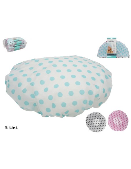 SET 3 GORRO BAÑO  STACEY 27CM 3 SURT