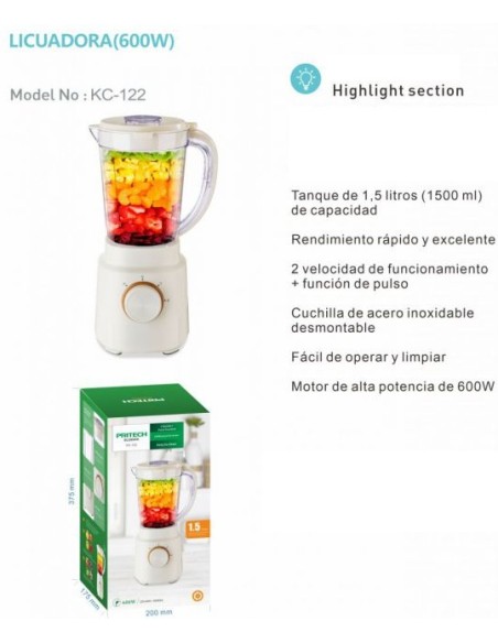 LICUADORA 1.5L KC-122