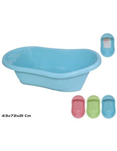 BAÑERA BEBE PLASTICO BELLO 72X43X21CM 3 SURT