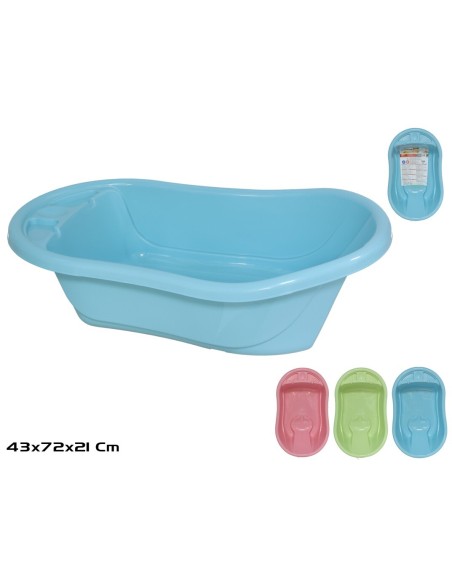 BAÑERA BEBE PLASTICO BELLO 72X43X21CM 3 SURT