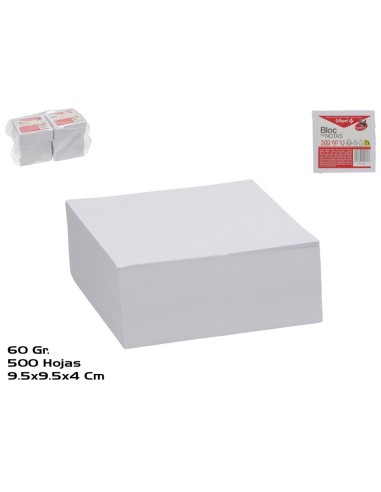 BLOC DE NOTAS 500 HOJAS 60G 9.5X9.5CM