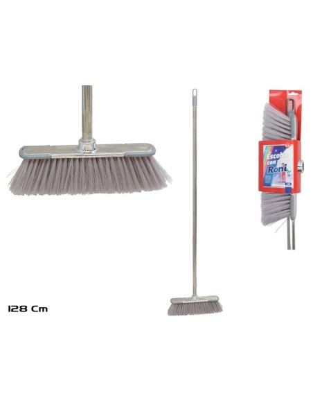 ESCOBA C/PALO RONI 128CM GRIS