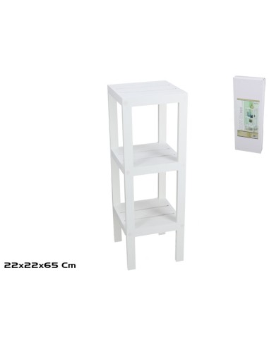 ESTANTERIA MDF C/3 ALTURAS DAVE 23.5X23.5X65CM BLA