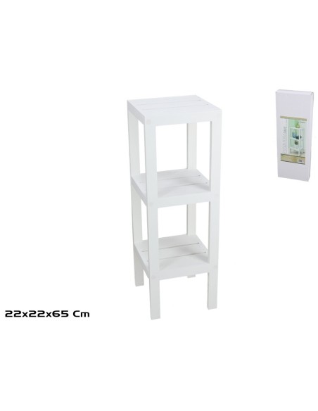 ESTANTERIA MDF C/3 ALTURAS DAVE 23.5X23.5X65CM BLA