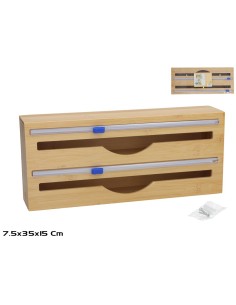 DISPENSADOR C/CORTADOR 2 HUECOS WUXIAN 35X15X7.5CM