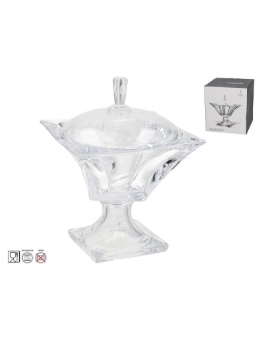 BOMBONERA CRISTAL LUCIA 18X25CM