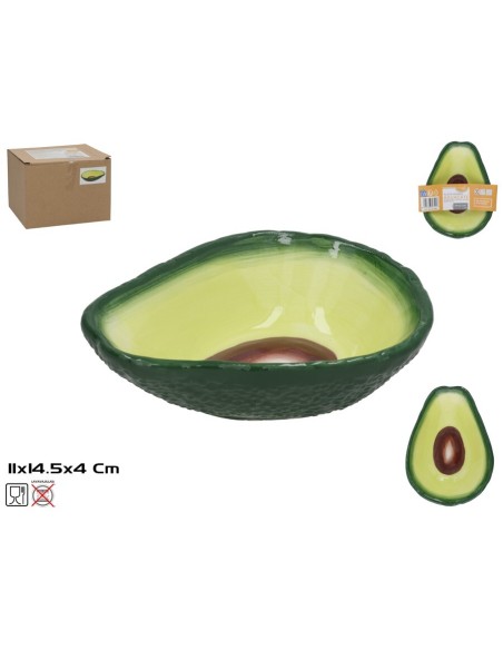 PLATO HONDO AGUACATE 14.5X11X4CM