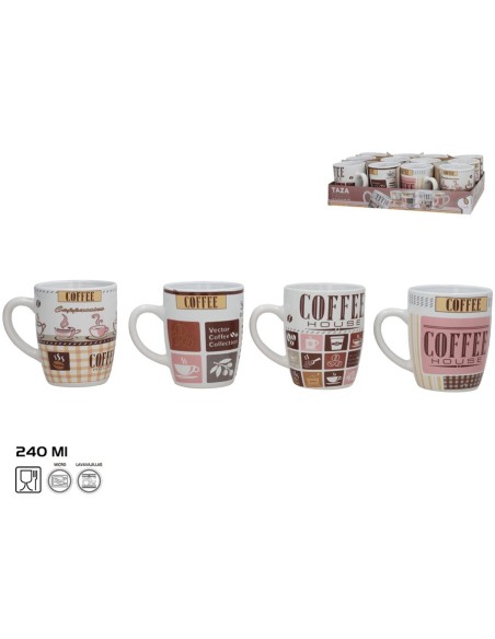 TAZA PARIS 240ML 4 SURT.