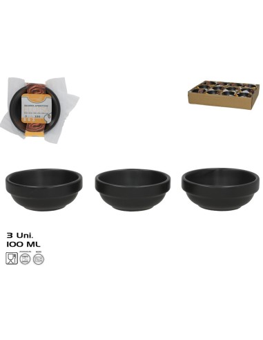 SALSERA APERITIVO X3 MELISA 100ML 8,3X8,3X3,2CM NE