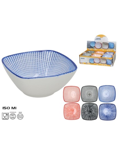 SALSERA APERITIVO ANGELA 150ML 9,6X9,6X4,3CM 6 SUR