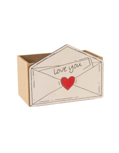 CAJA SOBRE DE MADERA LOVE YOU RECTANGULAR 22X12,5 H16,5