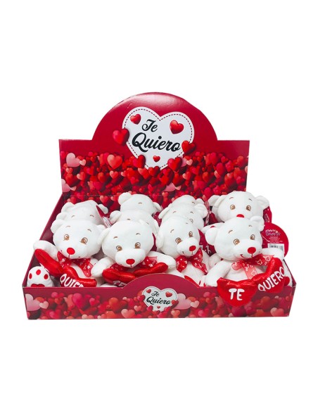 OSO 2 CORAZONES TE QUIERO 18CM.