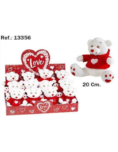 OSO SUDADERA CORAZON 18CM.