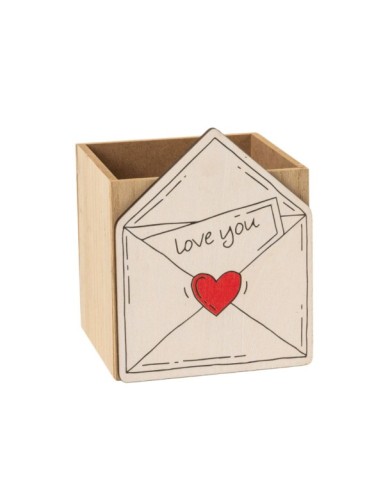 CAJA SOBRE DE MADERA LOVE YOU 10X10.5 H12.5
