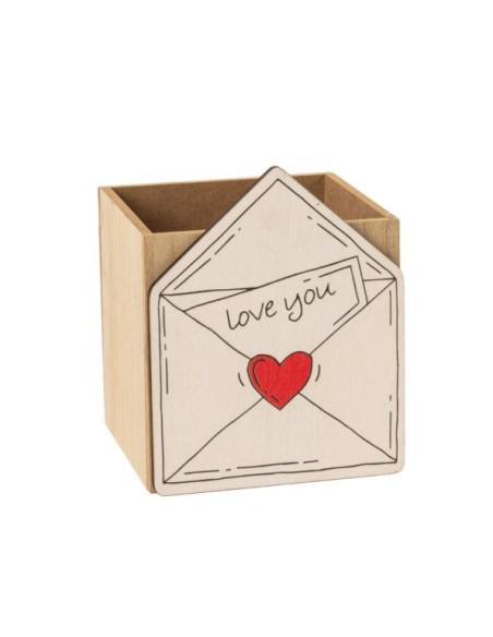 CAJA SOBRE DE MADERA LOVE YOU 10X10.5 H12.5