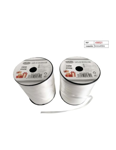CINTA DE DECORACION  BLANCA 5MMX450M