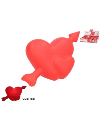CORAZON CON LED FLECHA 10X4,5 CM