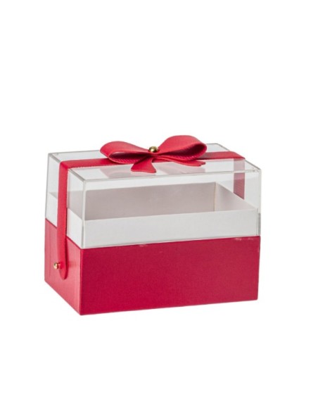 CAJA REGALO ROJA RECTANGULAR 14X9 H10