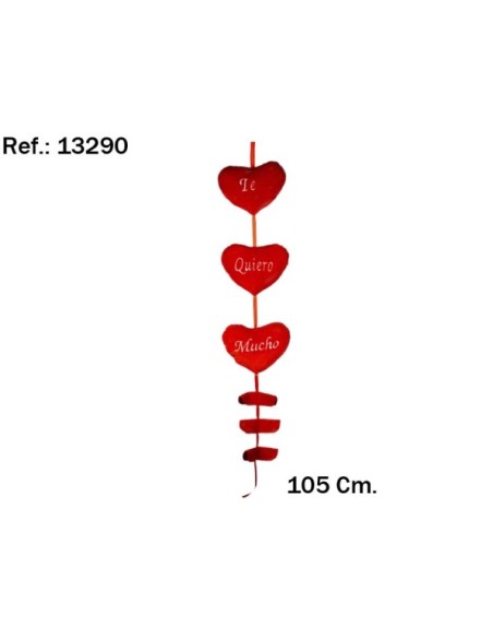 COLGANTE 3 CORAZONES 105CM.