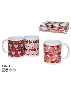 JARRA MUG CERAMICA 330ML CLARA 3 SURTIDOS