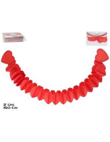 SET 2 GUIRNALDAS CORAZON 150X8,5X8 CM