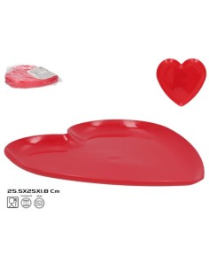 PLATO CORAZON ROJO 17,5X15X1,3 CM