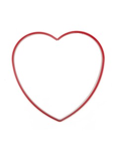 CORAZON METALICO D40 ROJO