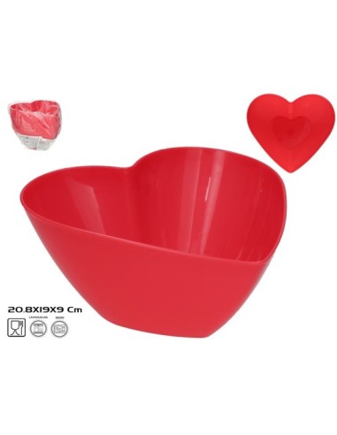 CUENCO CORAZON ROJO 20,8X19X9 CM