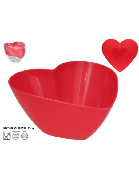 CUENCO CORAZON ROJO 20,8X19X9 CM