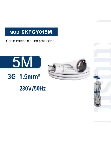 CABLE EXTENSIBLE C/PROTE 3G1.5MM~ 5 MTS