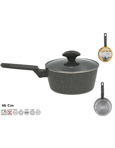 CAZO ALUMINIO C/TAPA CRISTAL LOKI 16CM