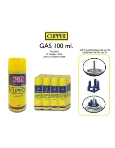 GAS CLIPPER 100ML VALVULA METAL