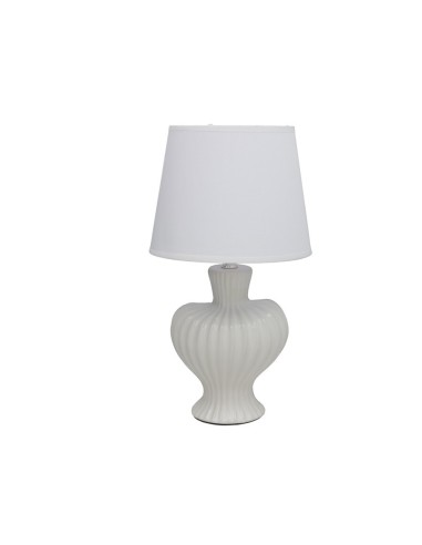 LAMPARA MESA CERAMICA PORTUS 34CM BLANCA