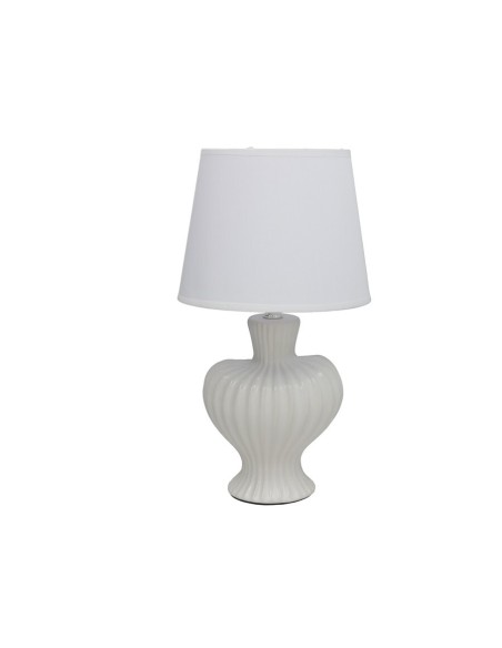 LAMPARA MESA CERAMICA PORTUS 34CM BLANCA