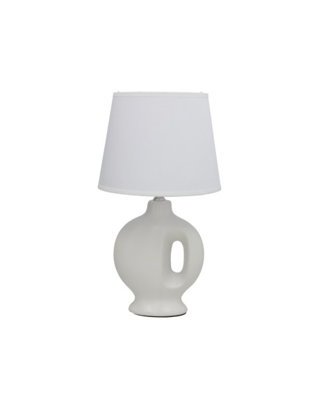 LAMPARA MESA CERAMICA SEVILLA 33CM BLANCA