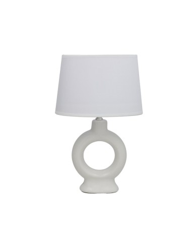 LAMPARA MESA CERAMICA HUELVA 36CM BLANCA
