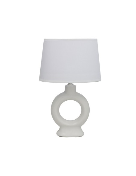 LAMPARA MESA CERAMICA HUELVA 36CM BLANCA