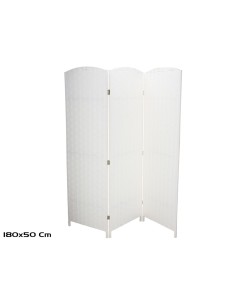 BIOMBO 3/HOJAS ROMINA 180X50CM BLANCO